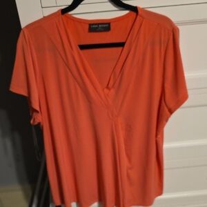 Lane Bryant Coral Short Sleeve Top